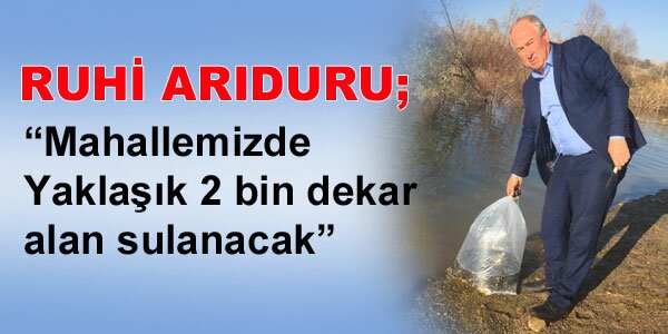 Sulama kart kullanlarak yaplacak